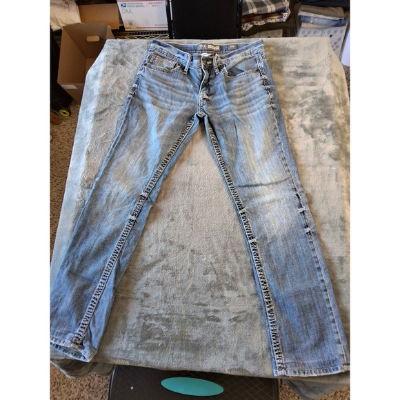 BKE Other - BKE Carter Straight Leg Jeans Mens 31R Medium Wash Stretch Denim Contrast Stitch